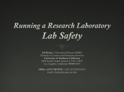 Laboratory Safety - Research | USC - University of Southern California
