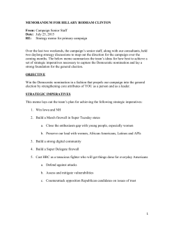 Strategic Imperatives Memo - JDP Edits