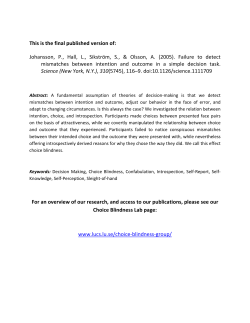 Failure to Detect Mismatches Between Intention and Outcome in a