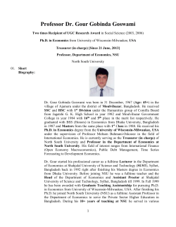 Professor Dr. Gour Gobinda Goswami