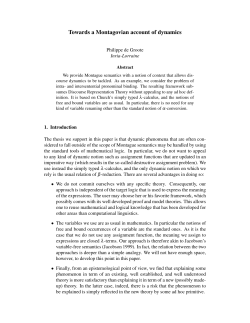 Towards a Montagovian account of dynamics