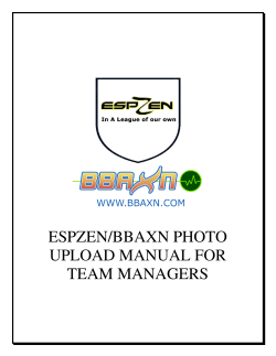 ESPZEN/BBAXN PHOTO UPLOAD MANUAL FOR TEAM MANAGERS