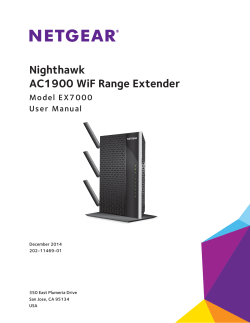 Nighthawk AC1900 WiFi Range Extender Model EX7000