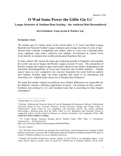 The Public Choice of Stadium Rent Seeking