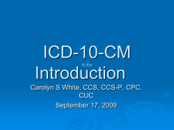 ICD-10-CM and ICD-10-PCS Preview