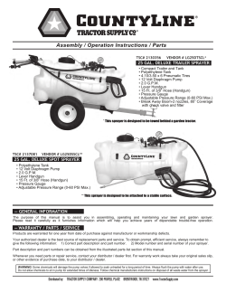 Assembly / Operation Instructions / Parts