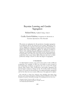 Bayesian Learning and Gender Segregation