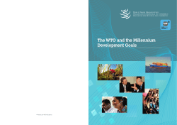 The WTO and the Millennium Development Goals