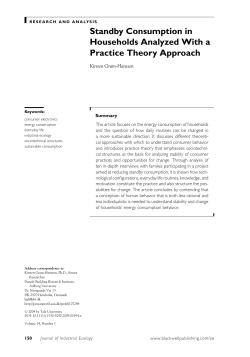 Standby Consumption in Households Analyzed With a Practice