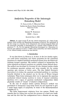 Analyticity Properties of the Anisotropic Heisenberg
