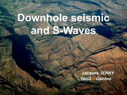Downhole hole seismic - W