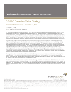 DDWIC Canadian Value Strategy
