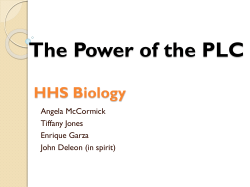 Making a Plan in PLC