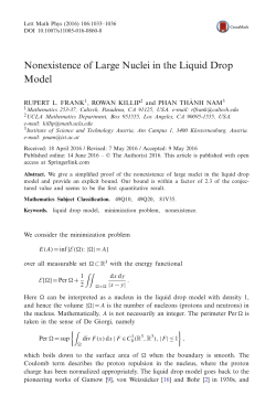 Nonexistence of Large Nuclei in the Liquid Drop