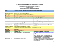 Curriculum Guide - Career and Technical Education