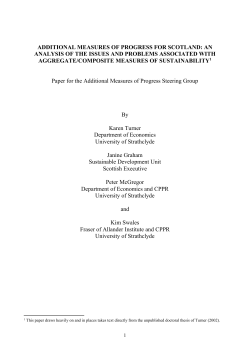 additional measures of progress for scotland: an analysis of the