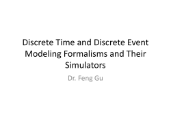 Introduction to Systems and Modeling and Simulation