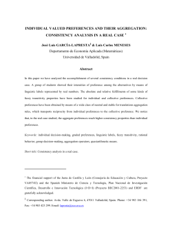individual valued preferences and their aggregation