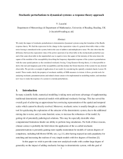 Stochastic perturbations to dynamical systems: a response theory