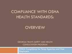 Occupational Health Compliance Responsiblit