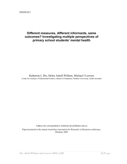 Different measures, different informants, same outcomes?