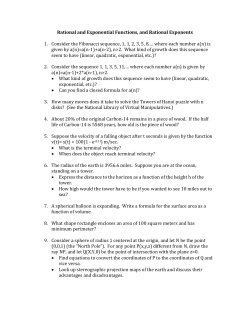 Rational and Exponential Functions, and Rational Exponents