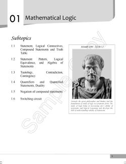 Mathematical Logic - Target Publications