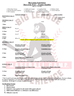 18U Fall Qualifier schedule &ndash; Link