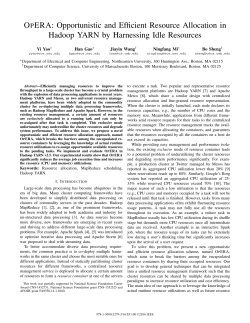 Opportunistic and Efficient Resource Allocation in Hadoop YARN by