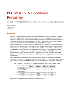 POTW  #17  16  Conditional   Probability