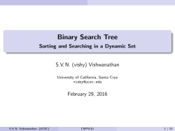 Binary Search Tree - University of California, Santa Cruz
