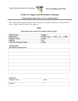 Employer Form - Jordan University of Science and Technology
