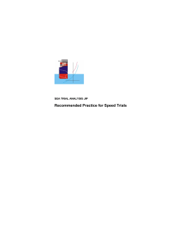 Recommended Practice for Speed Trials