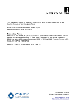 Synthesis of general Chebyshev characteristic function for dual