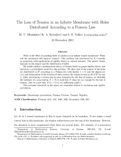 The Loss of Tension in an Infinite Membrane with Holes Distributed