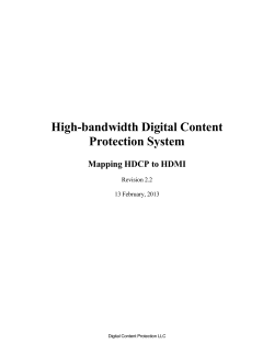 HDCP 2.2 on HDMI Specification