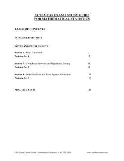 actex cas exam 3 study guide for mathematical statistics