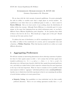 General Equilibrium: Welfare