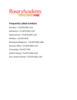 Frequently called numbers