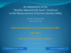 CBTS2011_An Adaptation of the Quality Adjusted Life Years