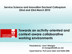 Towards an activity-oriented and context-aware