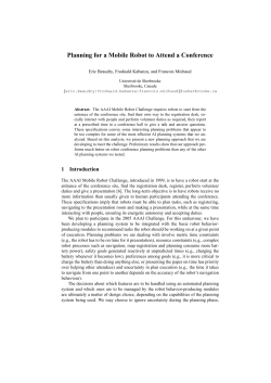 Planning for a Mobile Robot to Attend a Conference
