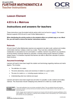Matrices