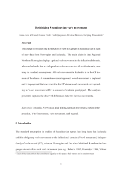Rethinking Scandinavian verb movement