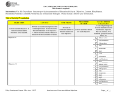 HHS PDS Education Document Form