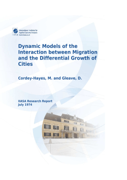 Dynamic Models of the Interaction between Migration and the