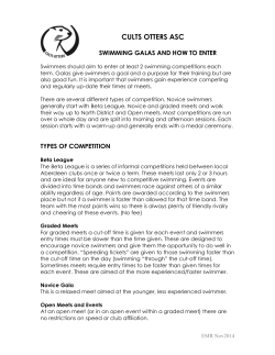 Swimming Galas And How To Enter