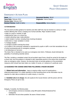 Emergency Action Plan