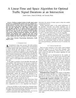 A Linear-Time and Space Algorithm for Optimal Traffic Signal