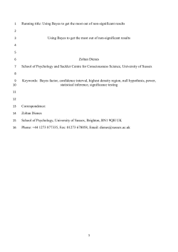 Running title: Using Bayes to get the most out of non